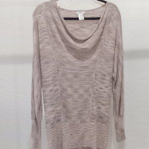 Cache long sleeve, metallic, Cowel neck sweater